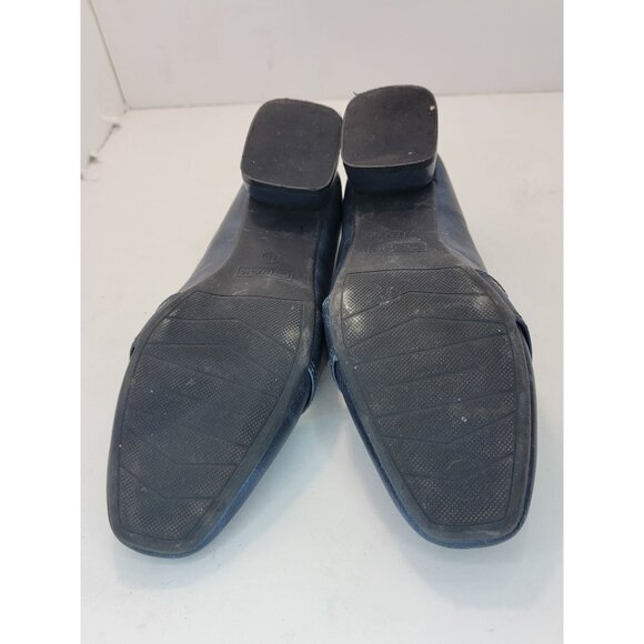 Cinak Blue Women's slip on heeled Loafers square toe cushioned SZ 7.5 C070 - Picture 5 of 7